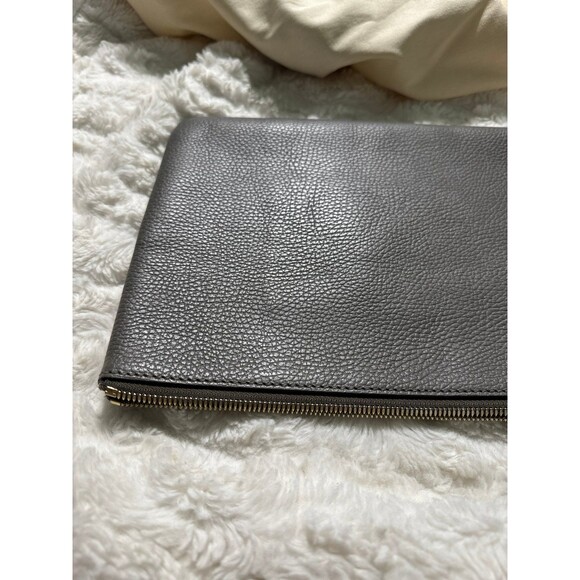 GUCCI Gray Leather Bamboo Pouch A-A-OS with COA - Picture 8 of 9